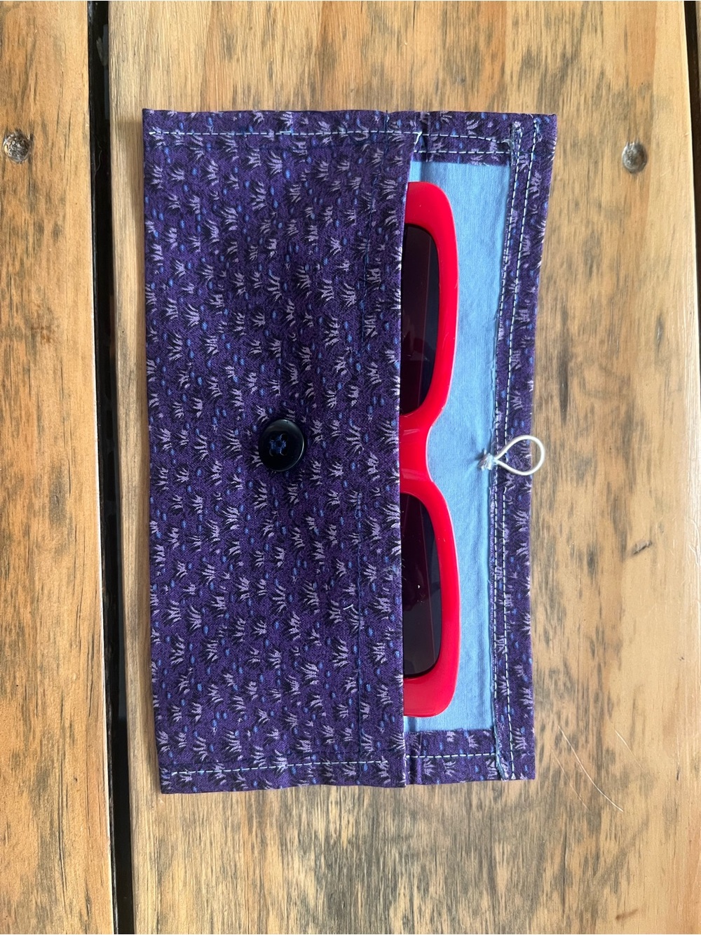 Fun Red sunglasses w/ homemade sunglasses case